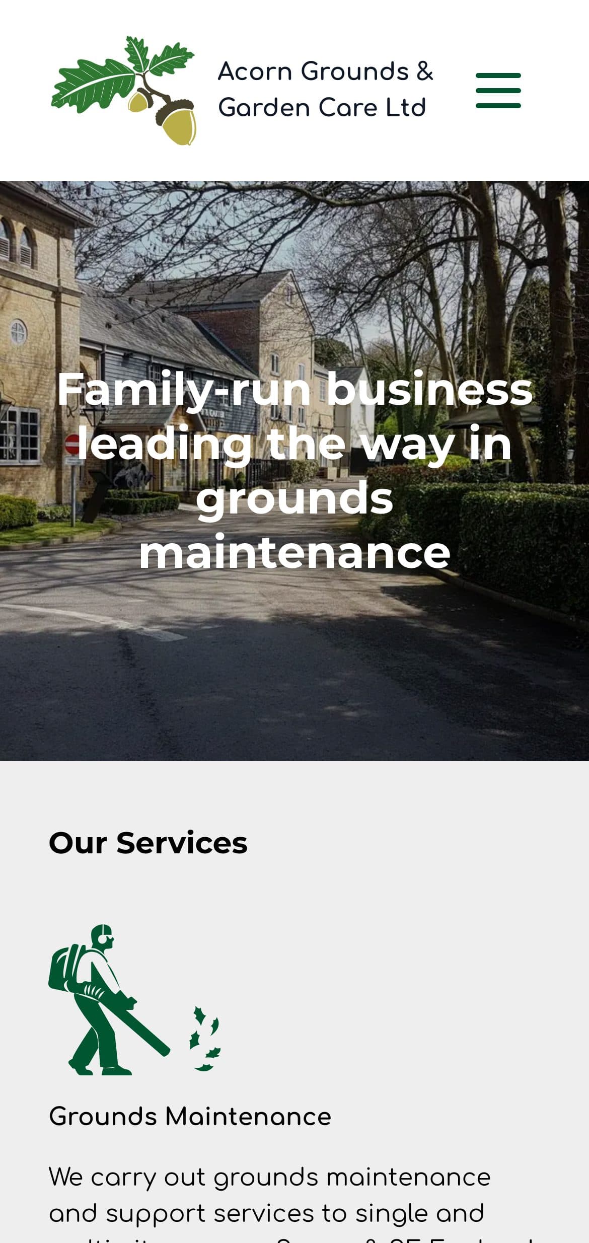 Acorn Garden Care on mobile